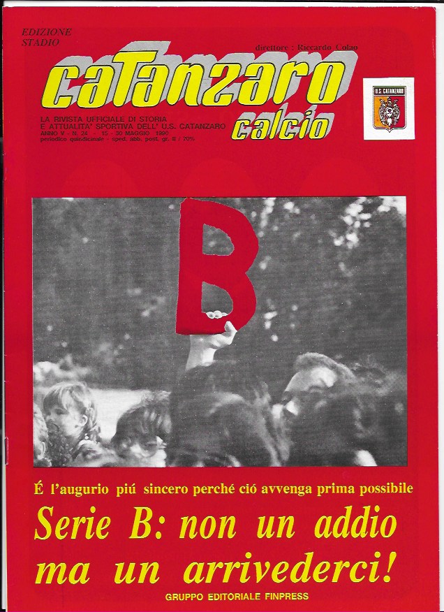 Mio articolo su Bruce Lee, sulla rivista Catanzaro calcio (1990)