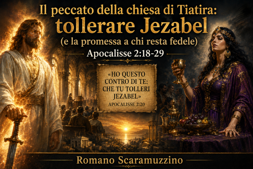 Il peccato della chiesa di Tiatira: tollerare Jezabel (e la promessa a chi resta fedele). Il peccato della chiesa di Tiatira: tollerare Jezabel (e la promessa a chi resta fedele).