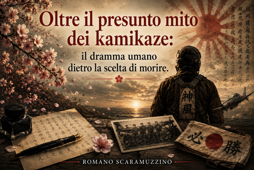 Oltre il presunto mito dei kamikaze: il dramma umano dietro la scelta di morire. Comprendere una pagina dolorosa della storia giapponese senza idealizzare il sacrificio. Oltre il presunto mito dei kamikaze: il dramma umano dietro la scelta di morire. Comprendere una pagina dolorosa della storia giapponese senza idealizzare il sacrificio.